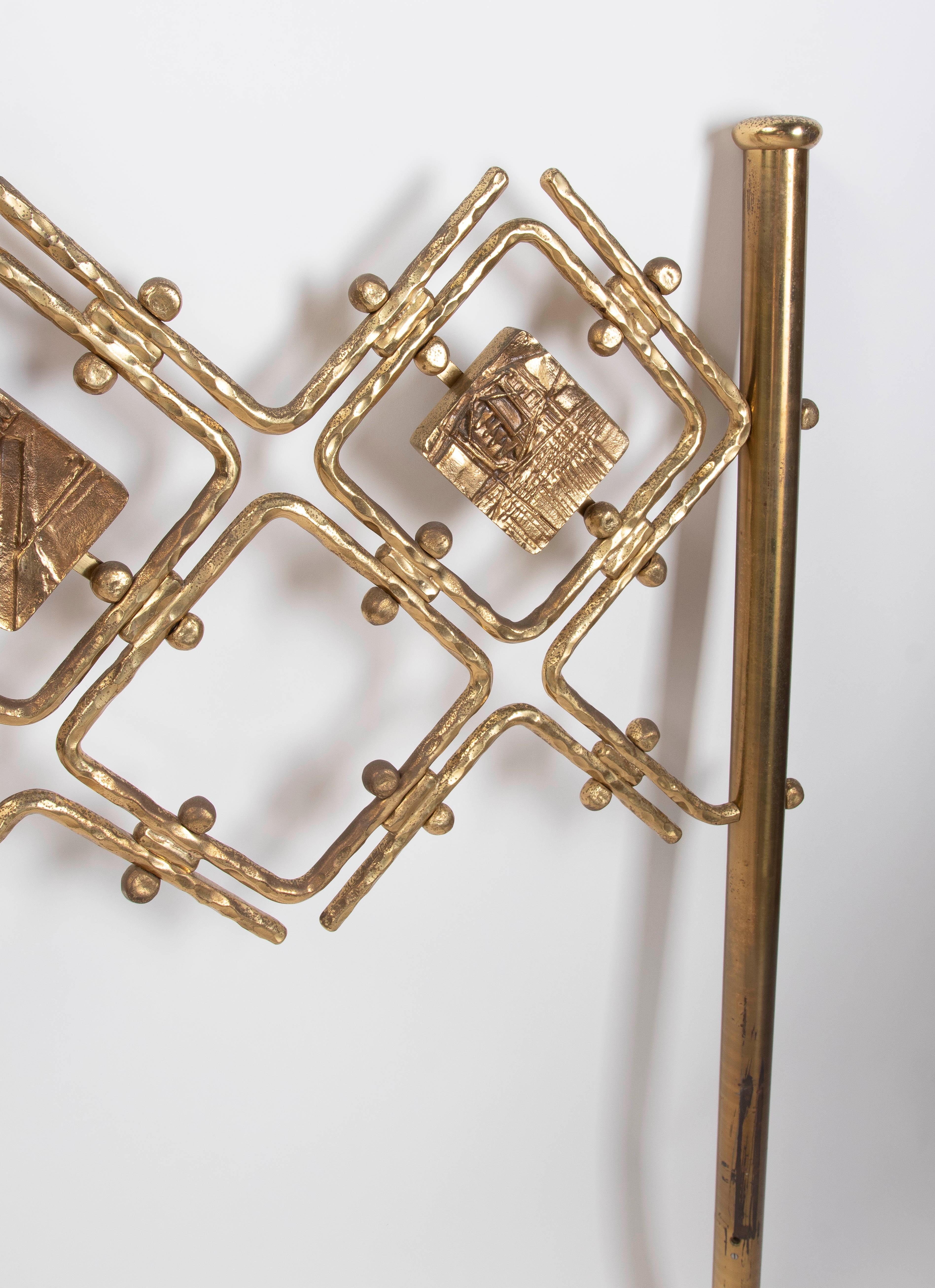 20th Century 1960s Vintage Italian Brass Bed by Osvaldo Borsani and Arnaldo Pomodoro For Sale