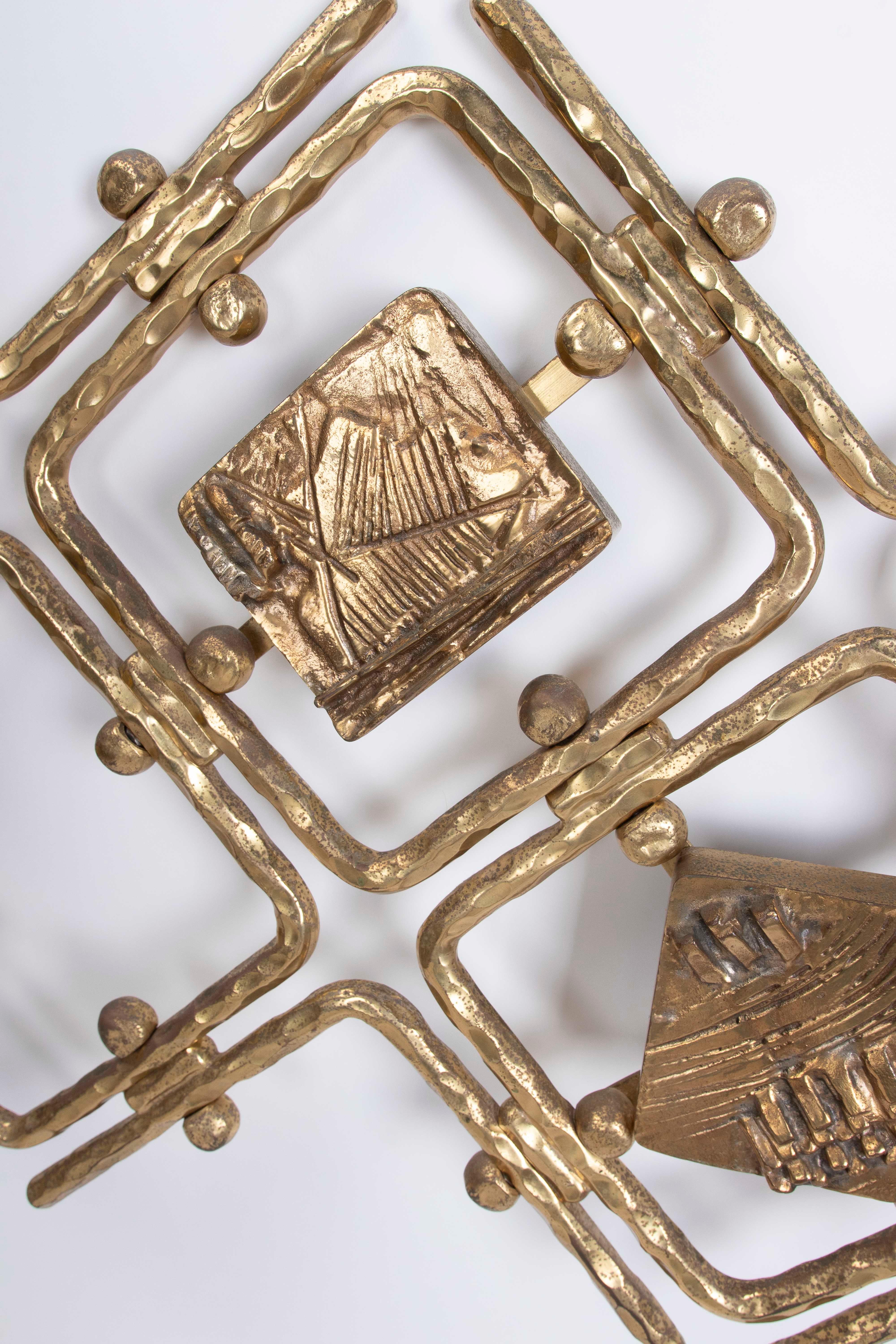 1960s Vintage Italian Brass Bed by Osvaldo Borsani and Arnaldo Pomodoro For Sale 2