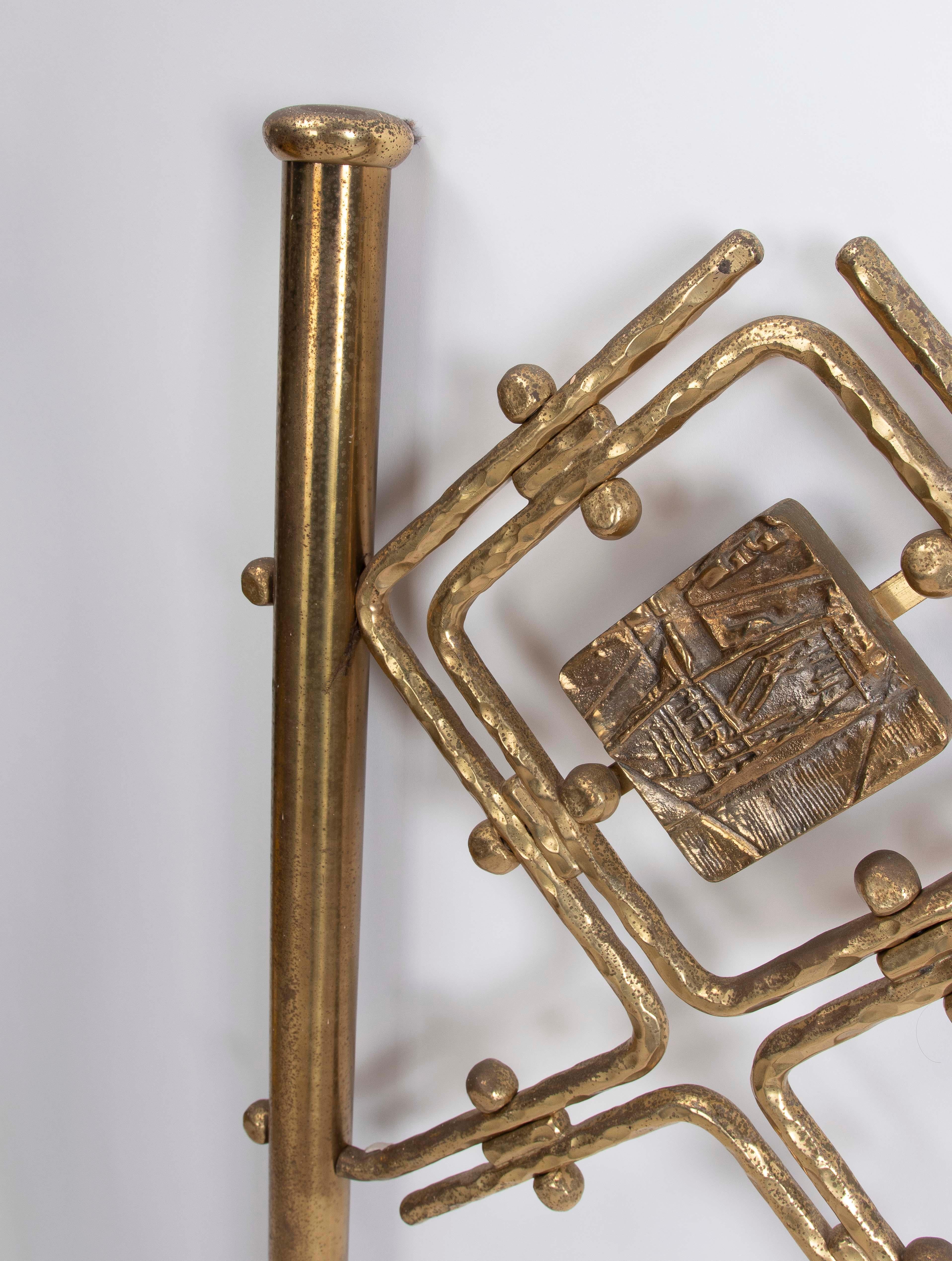 1960s Vintage Italian Brass Bed by Osvaldo Borsani and Arnaldo Pomodoro For Sale 3