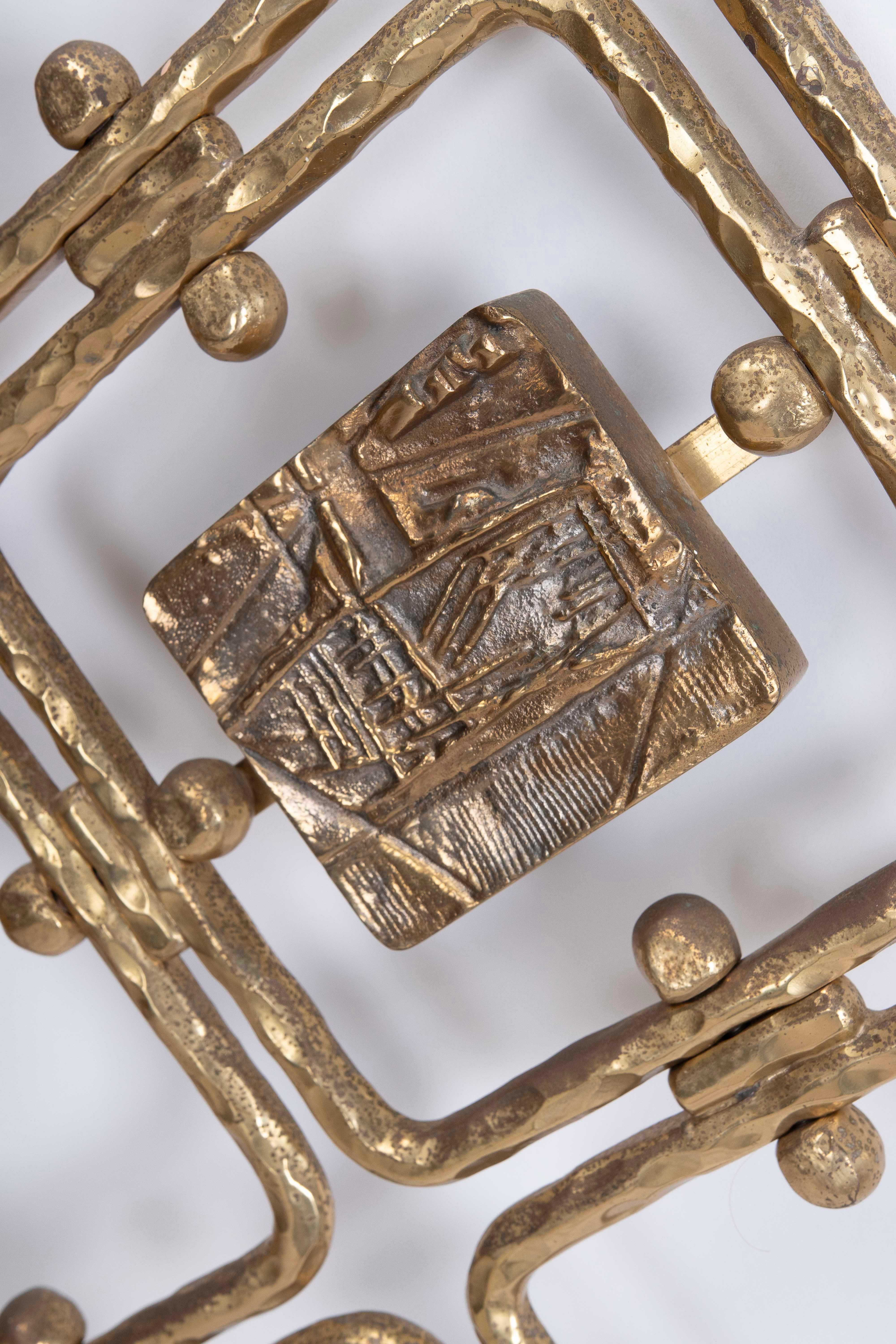 1960s Vintage Italian Brass Bed by Osvaldo Borsani and Arnaldo Pomodoro For Sale 4