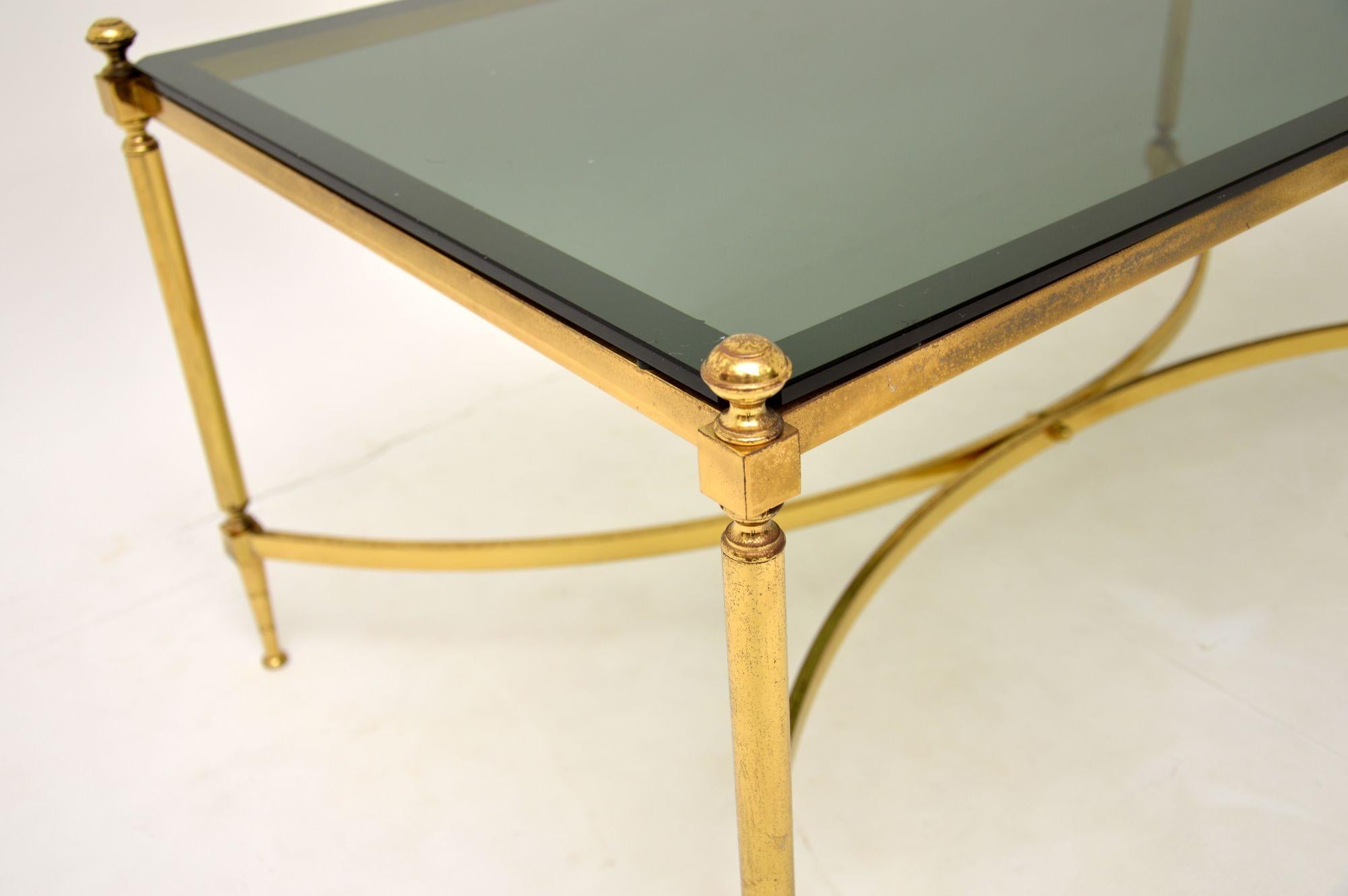 1960s Vintage Italian Brass Coffee Table In Good Condition In London, GB