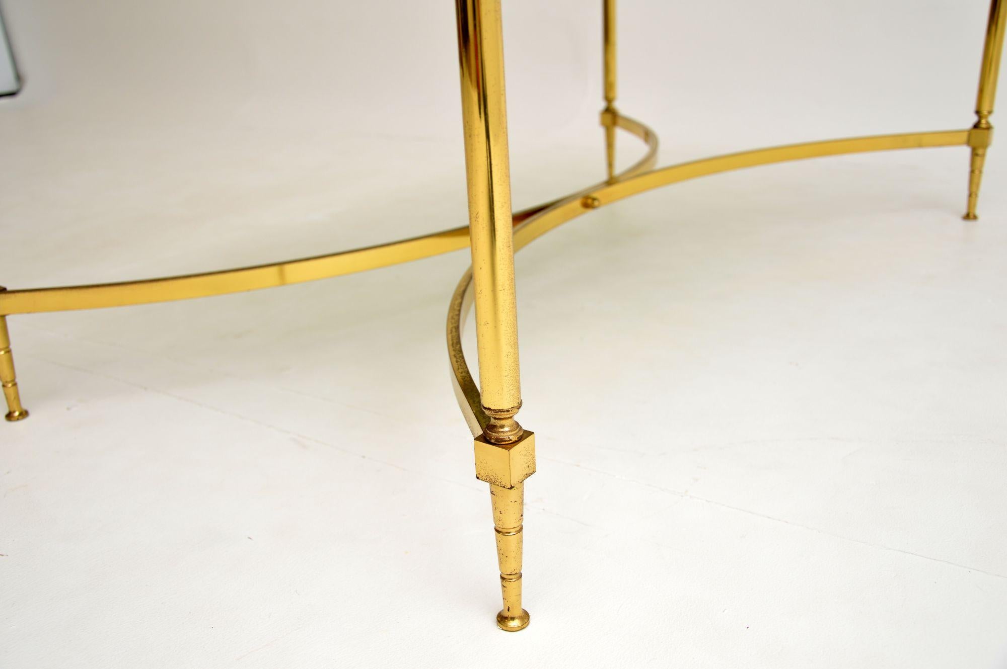 1960s Vintage Italian Brass Coffee Table 3