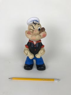1960s Vintage Italian Popeye the Sailor Rubber Squeak Toy Made by Italo Cremona