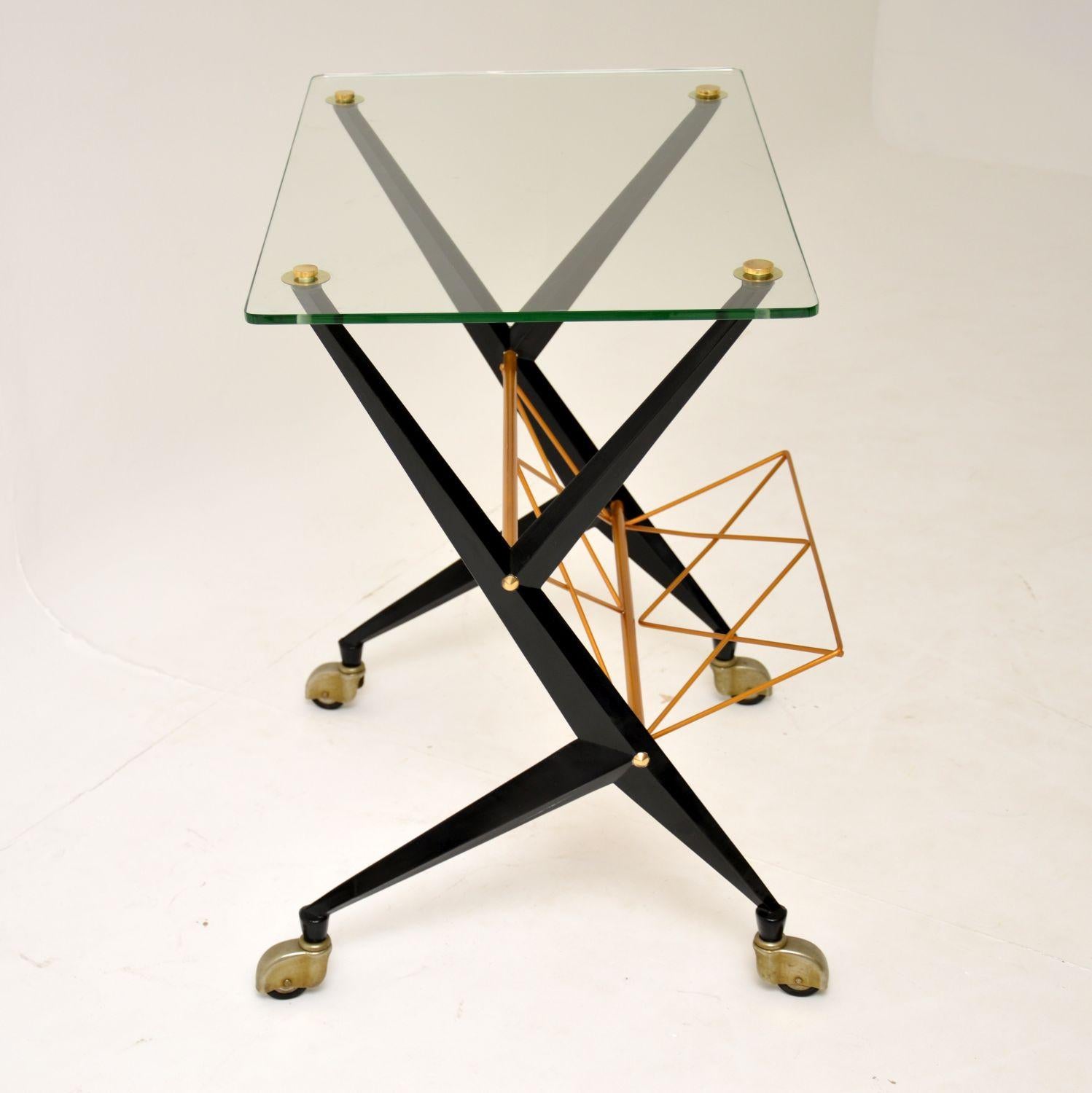 Mid-Century Modern 1960's Vintage Italian Side Table by Angelo Ostuni