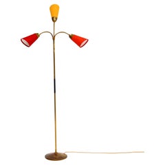 1960's Vintage Italian Three Headed Floor Lamp