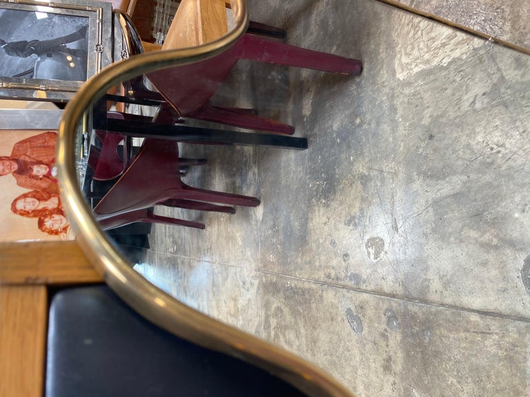 1960s Vintage Italian Wall Mirror In Good Condition For Sale In Los Angeles, CA