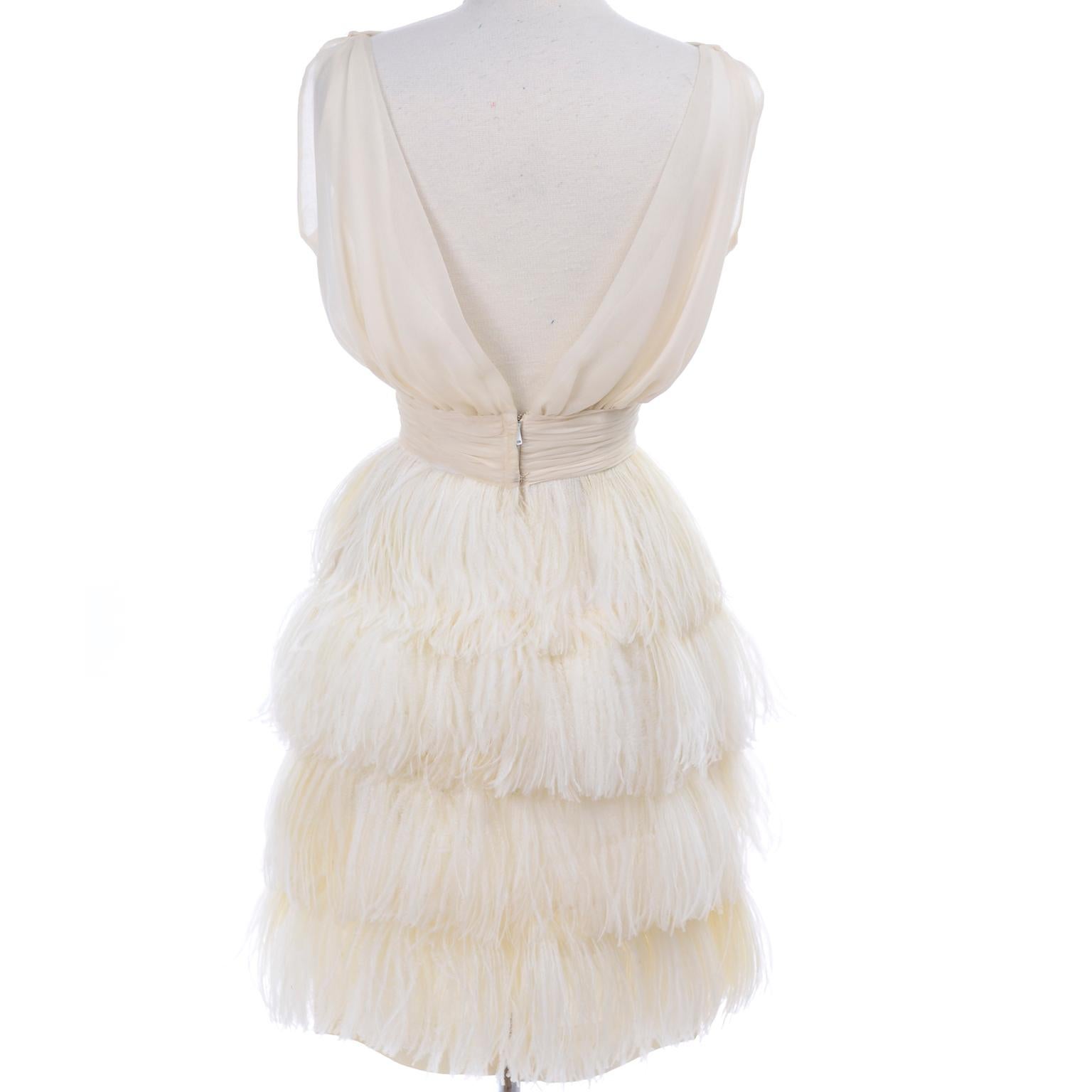 vintage ostrich feather dress