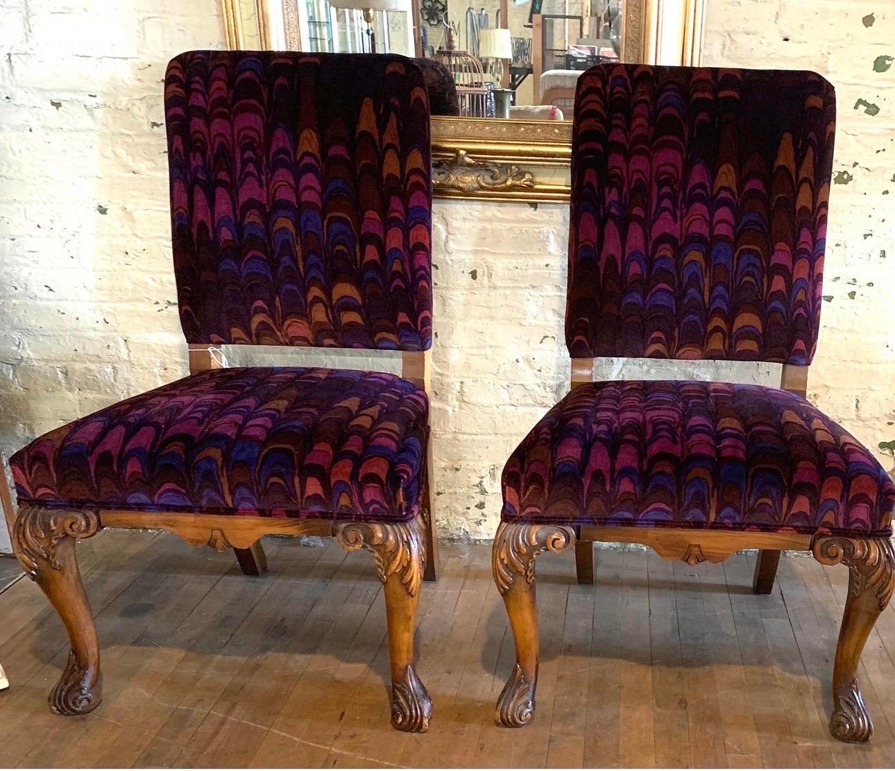 1960s Vintage Jack Lenor Larson Upholstered Side Chairs - a Pair For Sale 5