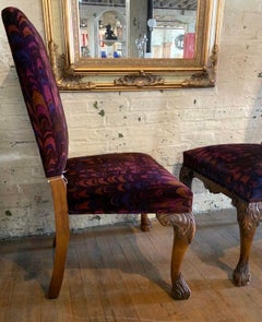 1960s Vintage Jack Lenor Larson Upholstered Side Chairs - a Pair