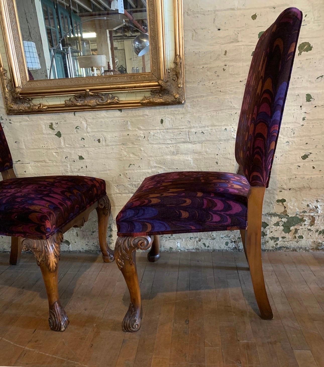 Américain Paire de chaises d'appoint tapissées vintage Jack Lenor Larson des années 1960 en vente