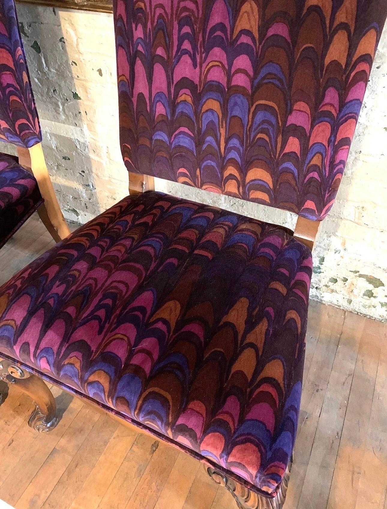 Paire de chaises d'appoint tapissées vintage Jack Lenor Larson des années 1960 Bon état - En vente à Portage, MI
