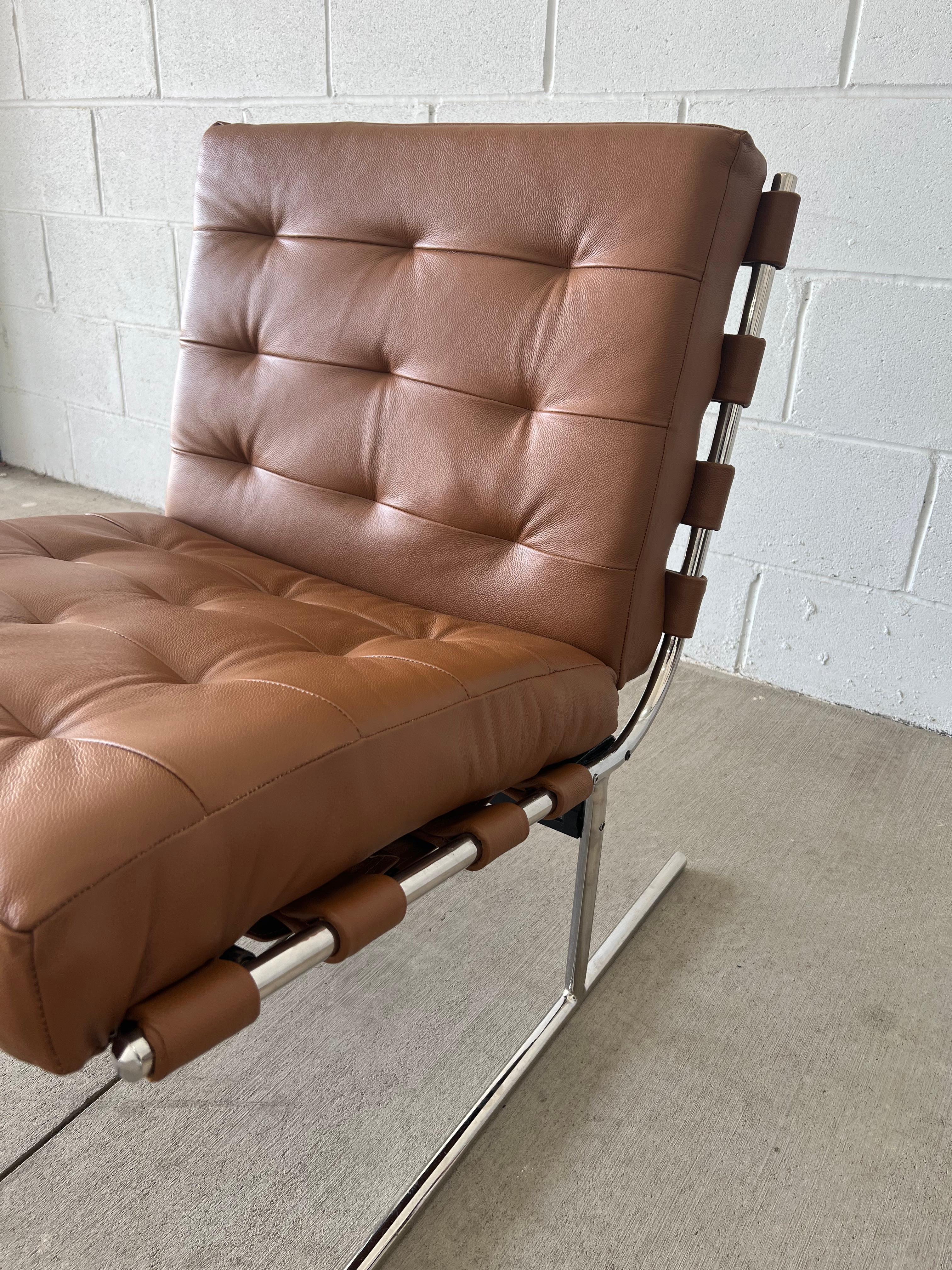 Leather 1960s Vintage Jorge Zalszupin T Invertido Oxford Lounge Chair For Sale