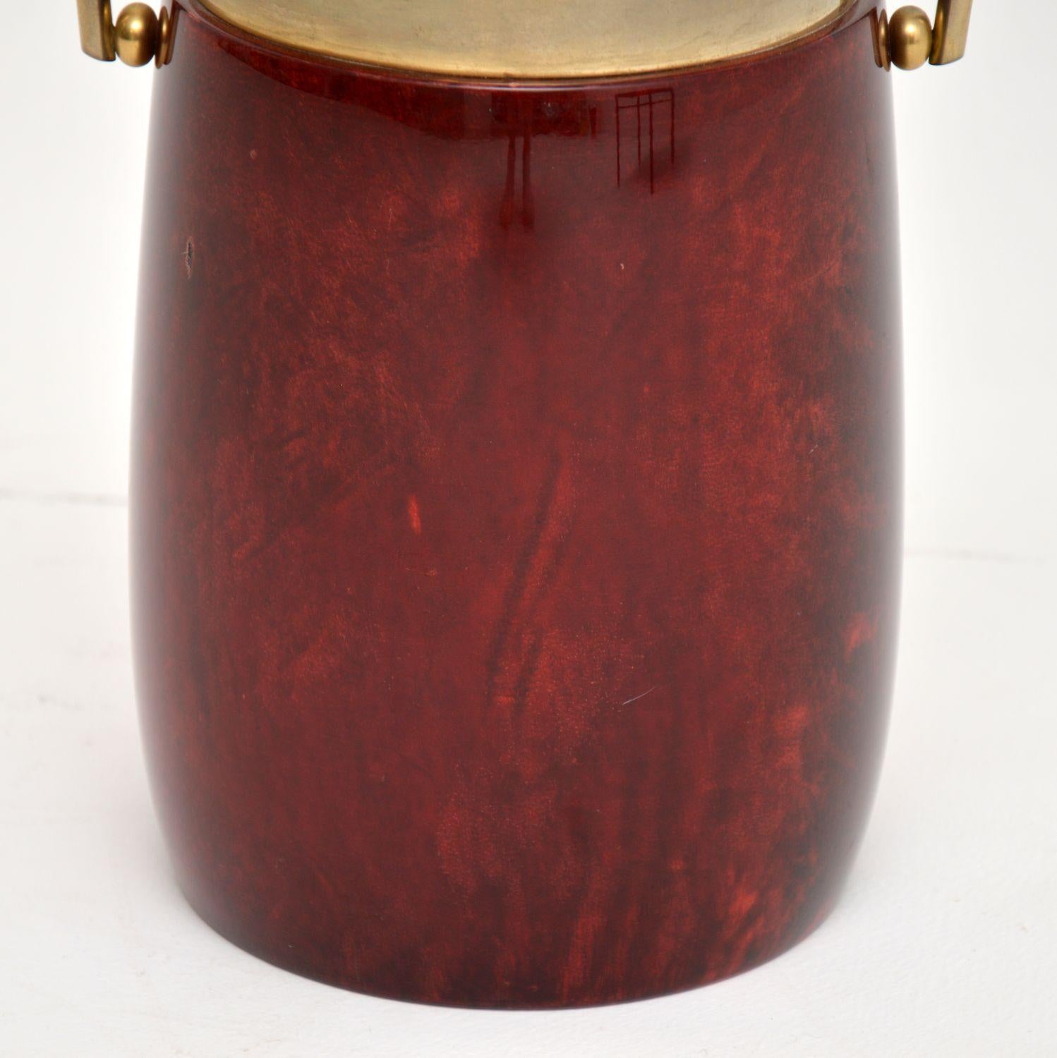 20th Century 1960s Vintage Lacquered Parchment Ice Bucket by Aldo Tura