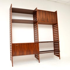1960's Vintage Ladderax Wall Unit Cabinet / Bookcase