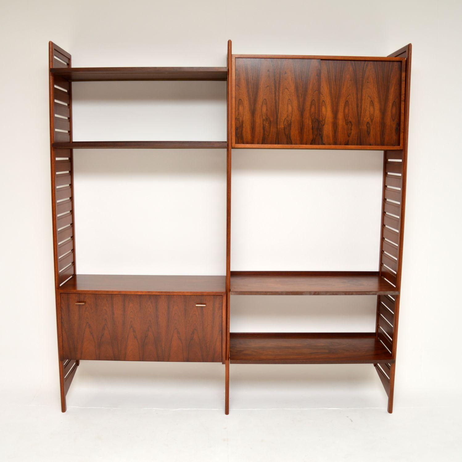 Mid-Century Modern 1960's Vintage Ladderax Wall Unit Cabinet / Bookcase