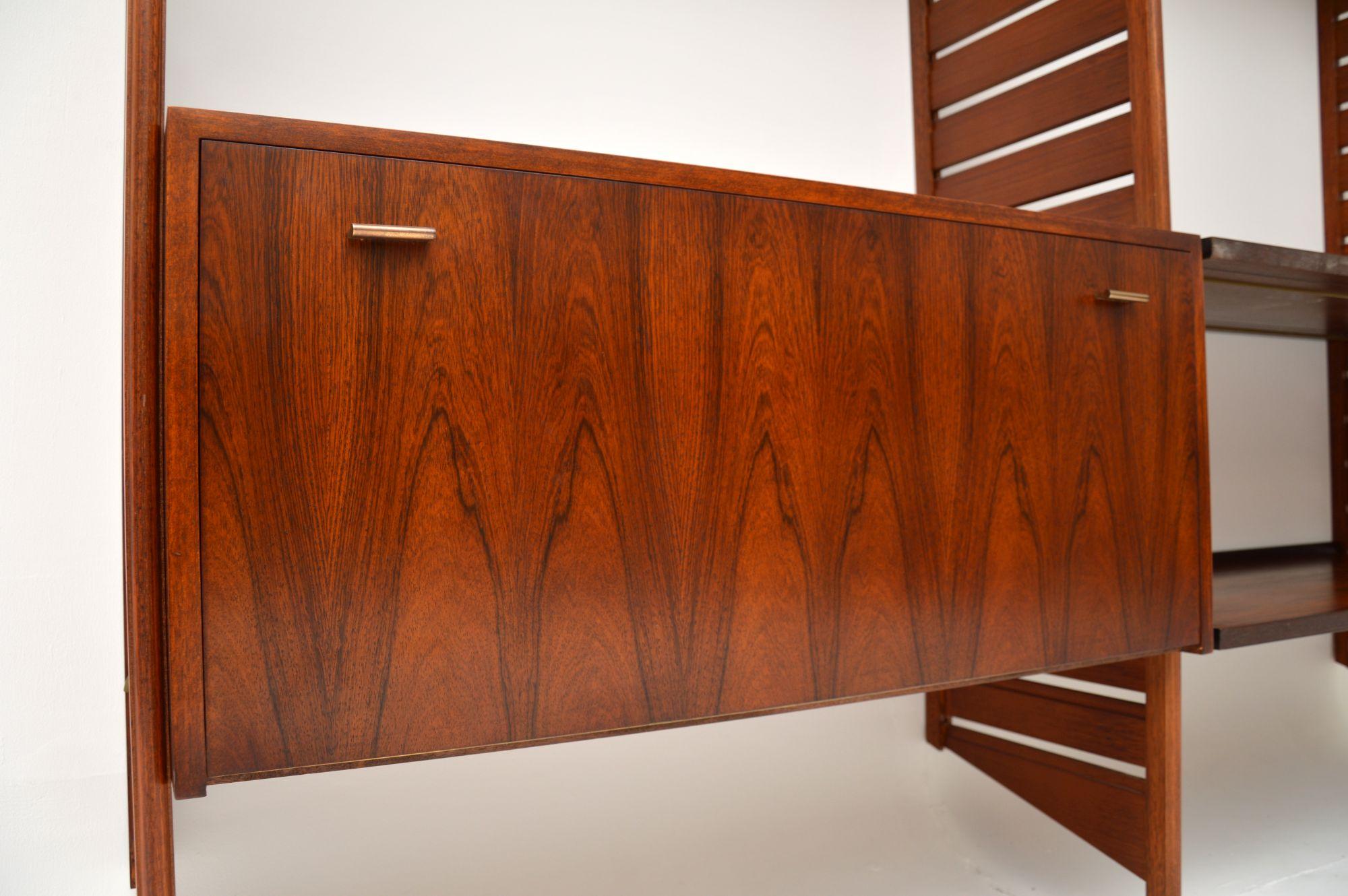 British 1960's Vintage Ladderax Wall Unit Cabinet / Bookcase