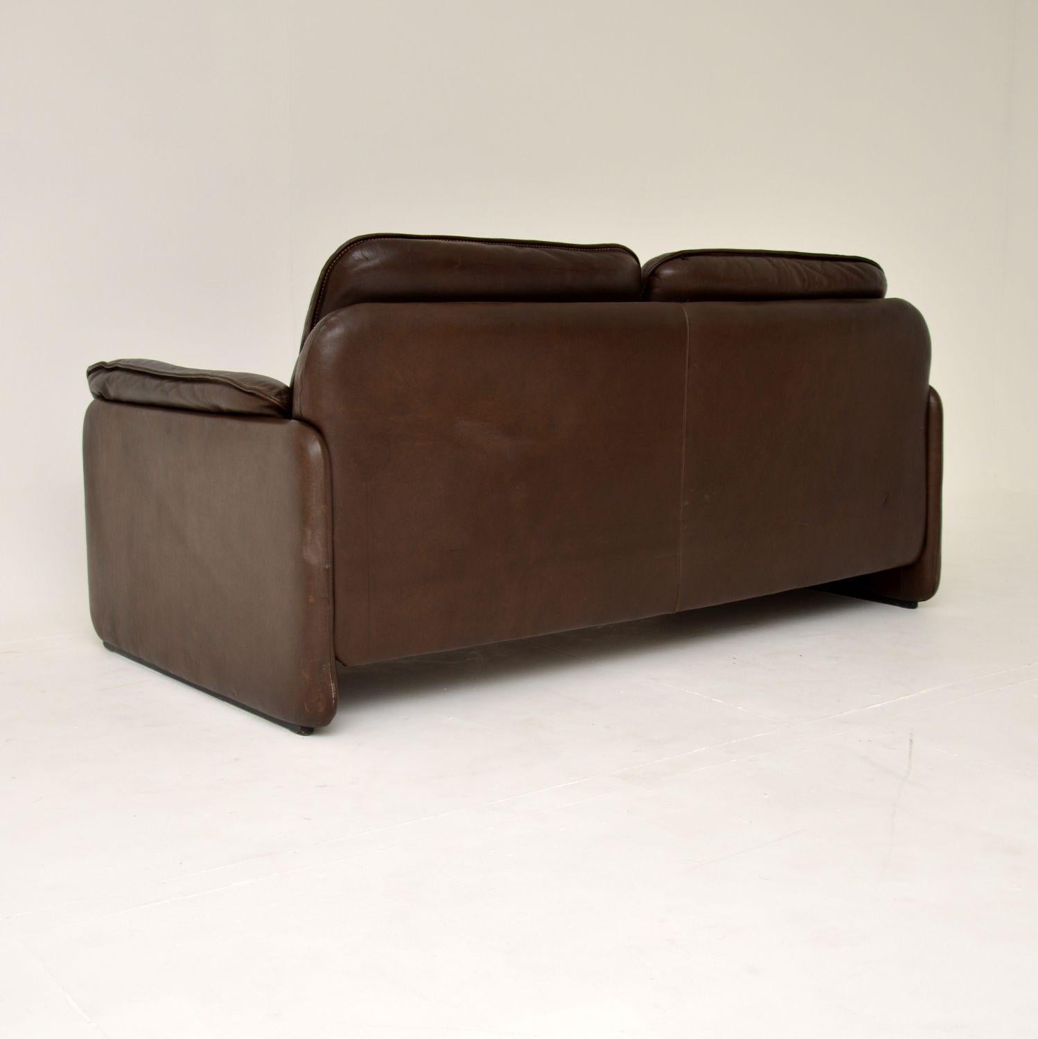 1960's, Vintage Leather De Sede Ds 61 Sofa 4
