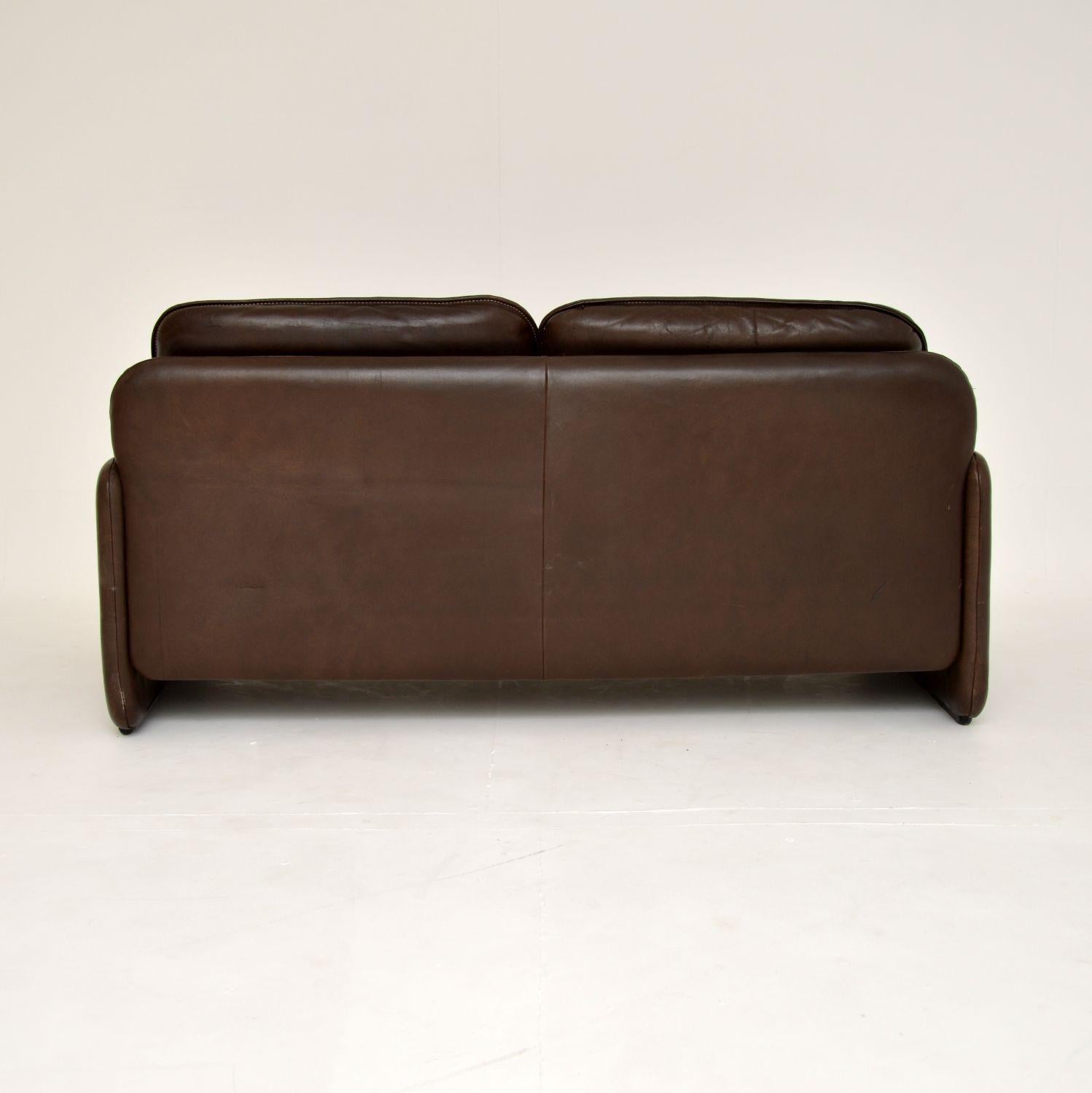 1960's, Vintage Leather De Sede Ds 61 Sofa 5