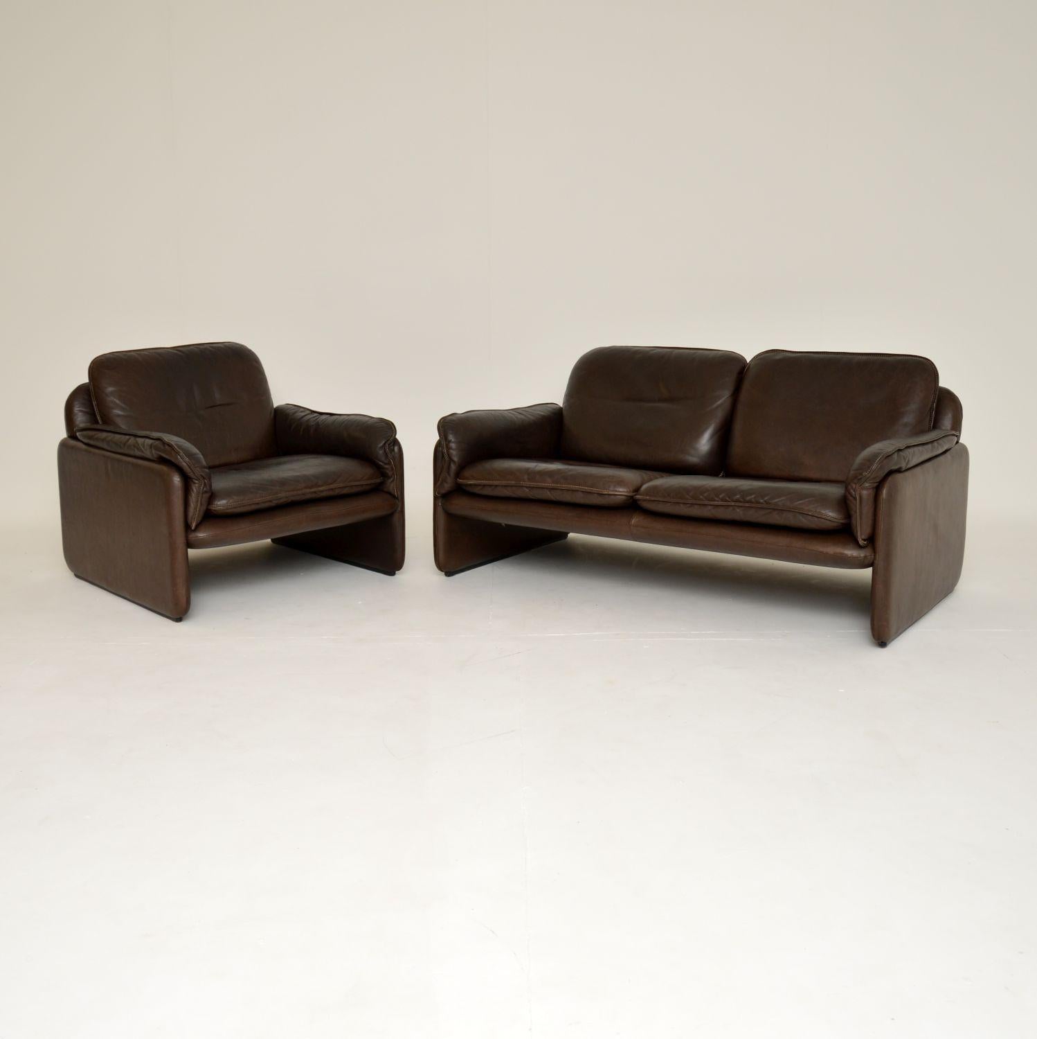 1960's, Vintage Leather De Sede Ds 61 Sofa 6