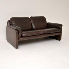 1960's, Vintage Leather De Sede Ds 61 Sofa