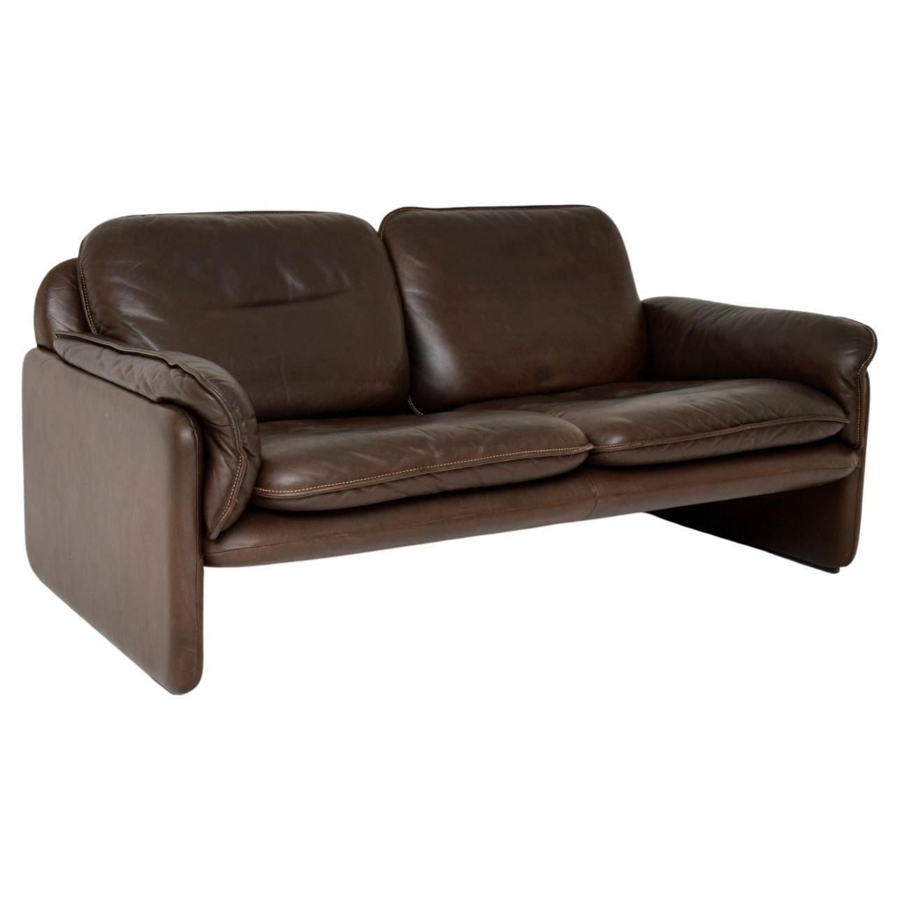 1960's, Vintage Leather De Sede Ds 61 Sofa
