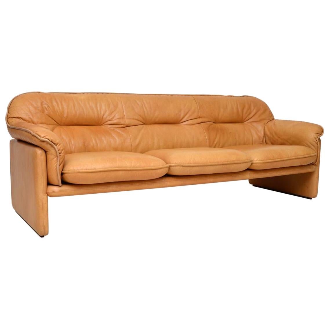 1960s Vintage Leather DS16 Sofa by De Sede