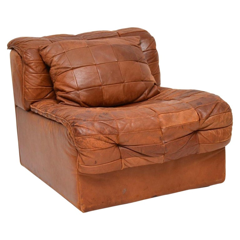 Retro Style Module Chair 1960s Vintage Leather Modular Chair and Cushion by De Sede at 1stDibs
