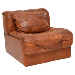 1960s Vintage Leather Modular Chair & Cushion by De Sede