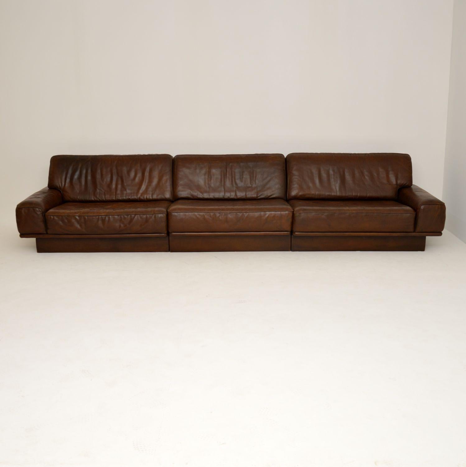 1960s Vintage Leather Modular Sofa by De Sede 6