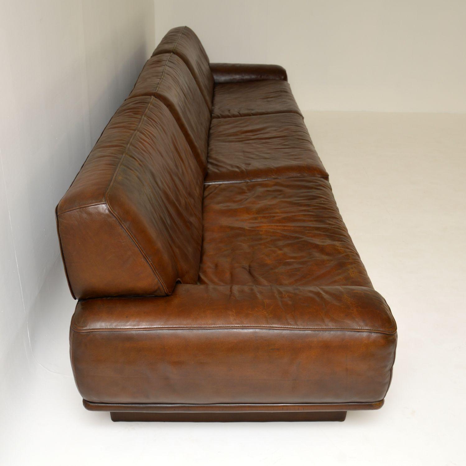 1960s Vintage Leather Modular Sofa by De Sede In Good Condition In London, GB
