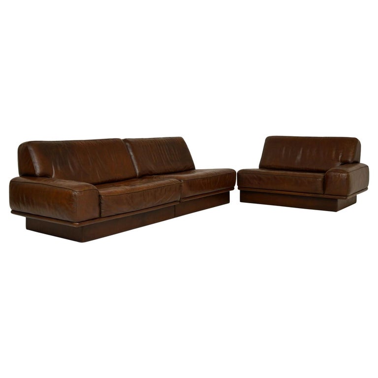 1960s Vintage Leather Modular Sofa by De Sede at 1stDibs