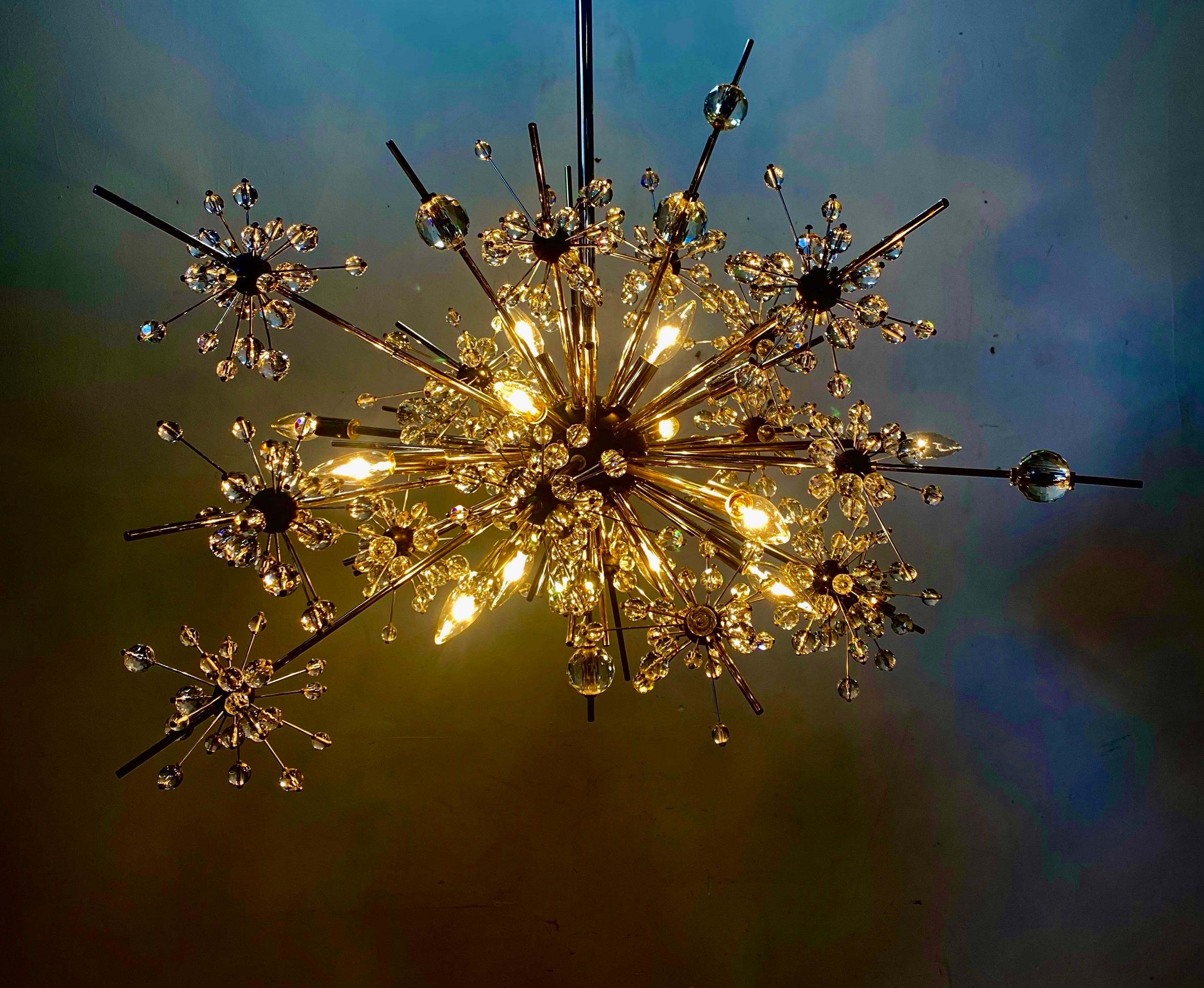 1960s Vintage Lobmeyr Metropolitan Opera crystal chandelier 40