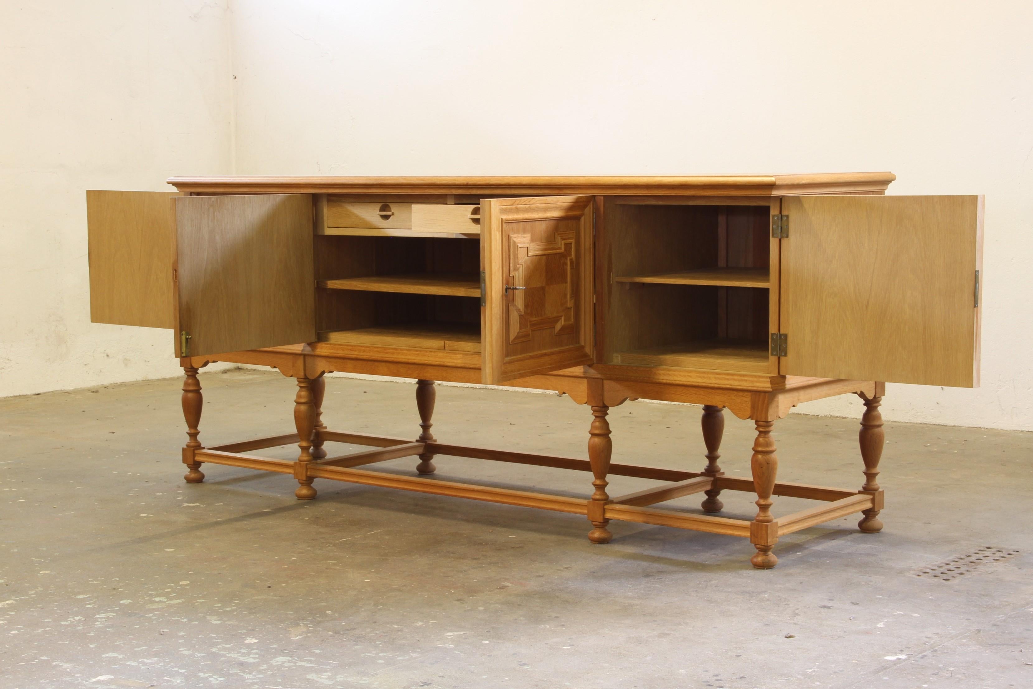 1960er Jahre Vintage Sideboard / Crezenda Schrank in Eiche, Dänisch im Angebot 12