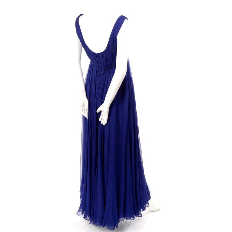 1960s Metallic Silk Chiffon Malcolm Starr Dress