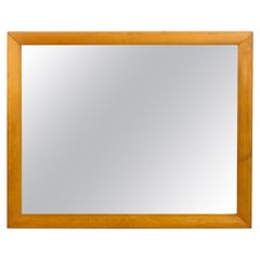 1960s Vintage Maple Wood Wall Mirror