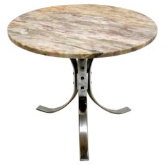 1960
s Vintage Marble 
Chrome Coffee Table