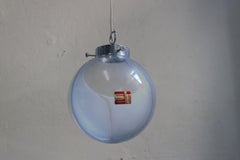 Midcentury Membrane Murano Glass Globe Lamp by Toni Zuccheri, Venini, 1960s
