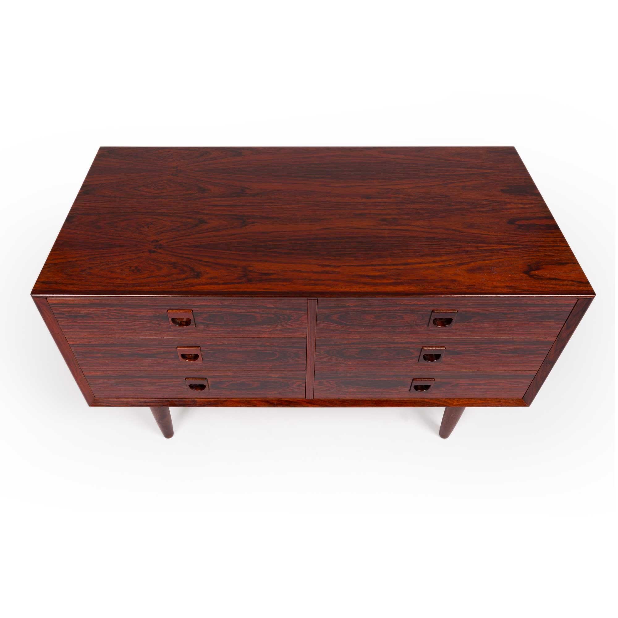 1960s Vintage Mid-Century Brouer Six-Drawer Rosewood Credenza For Sale 2