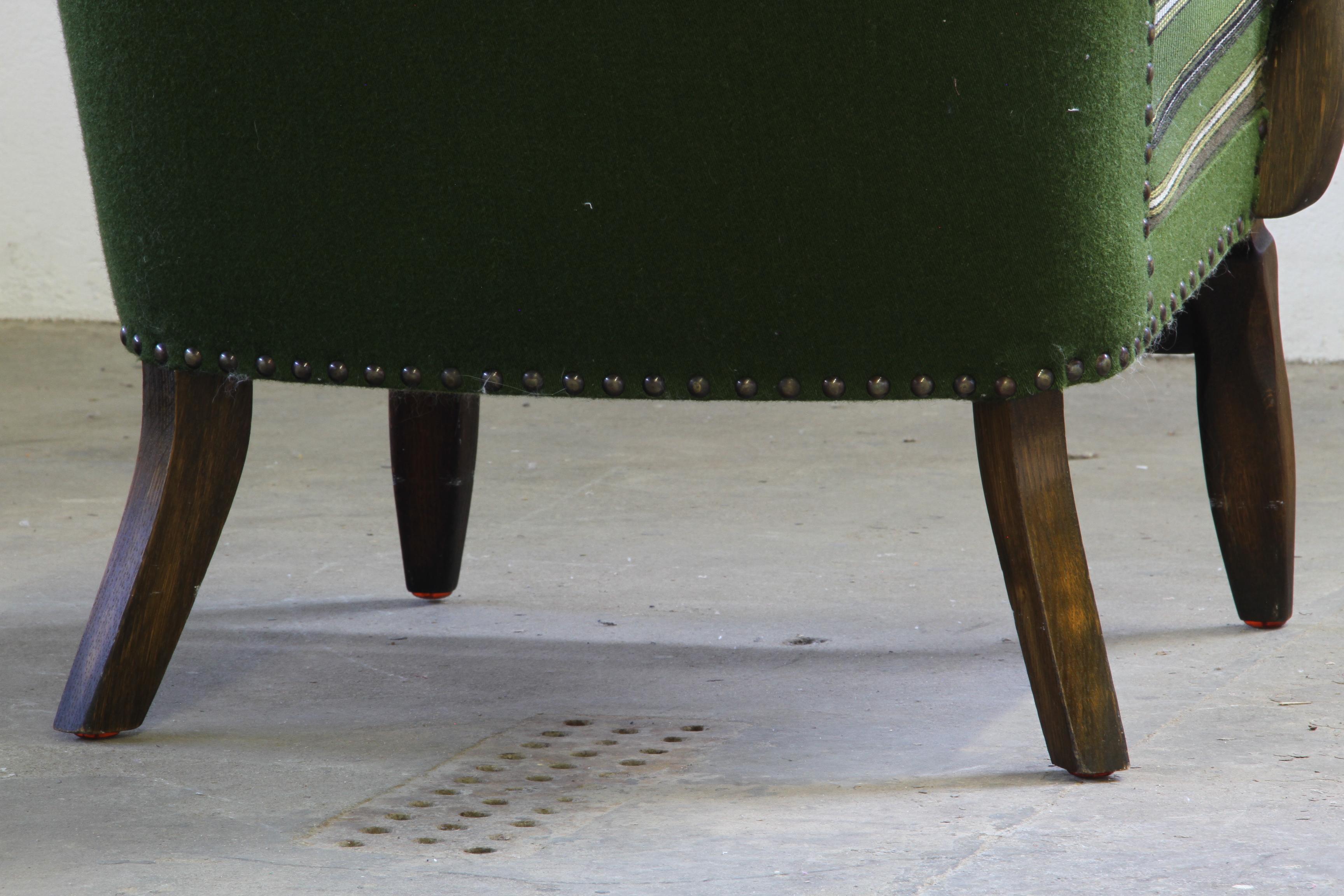 Silla de salón Vintage de mediados de siglo de los 60, estilo Roble teñido oscuro de Viggo Boesen en venta 9