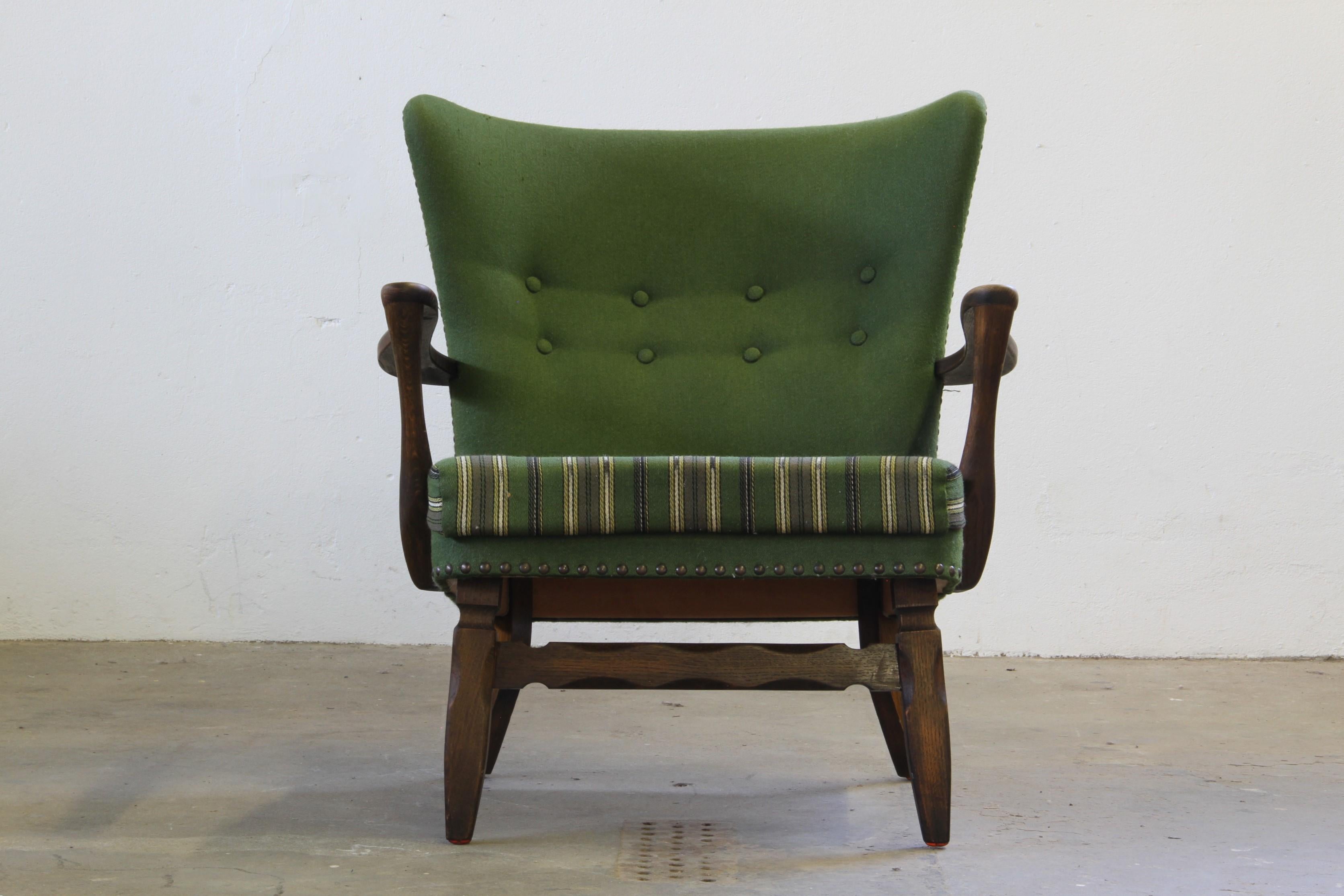 Silla de salón Vintage de mediados de siglo de los 60, estilo Roble teñido oscuro de Viggo Boesen Danés en venta