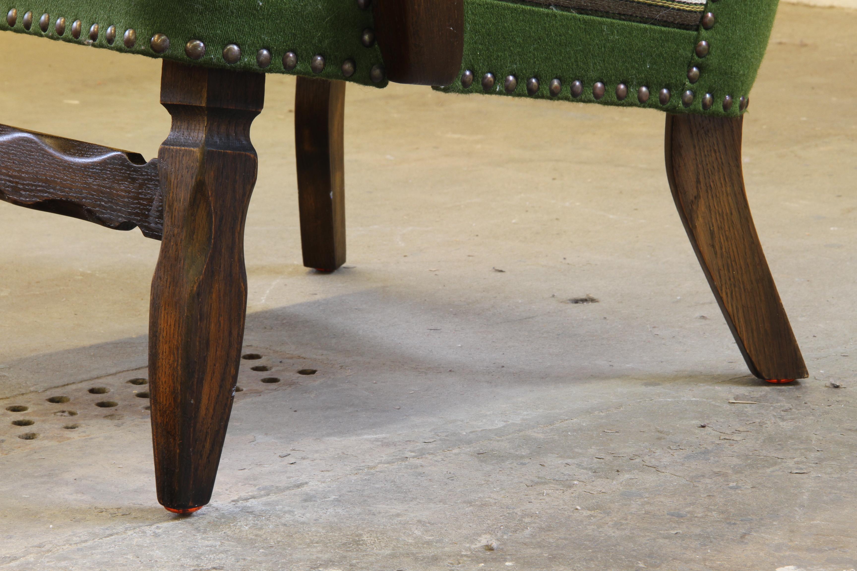 Silla de salón Vintage de mediados de siglo de los 60, estilo Roble teñido oscuro de Viggo Boesen en venta 1