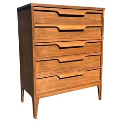 1960s Vintage Mid Century Modern Tall Dresser Highboy Danish Style