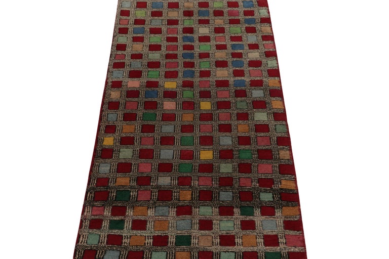 1960s Vintage Mid-Century Runner in Multicolor Geometric Patterns by ...