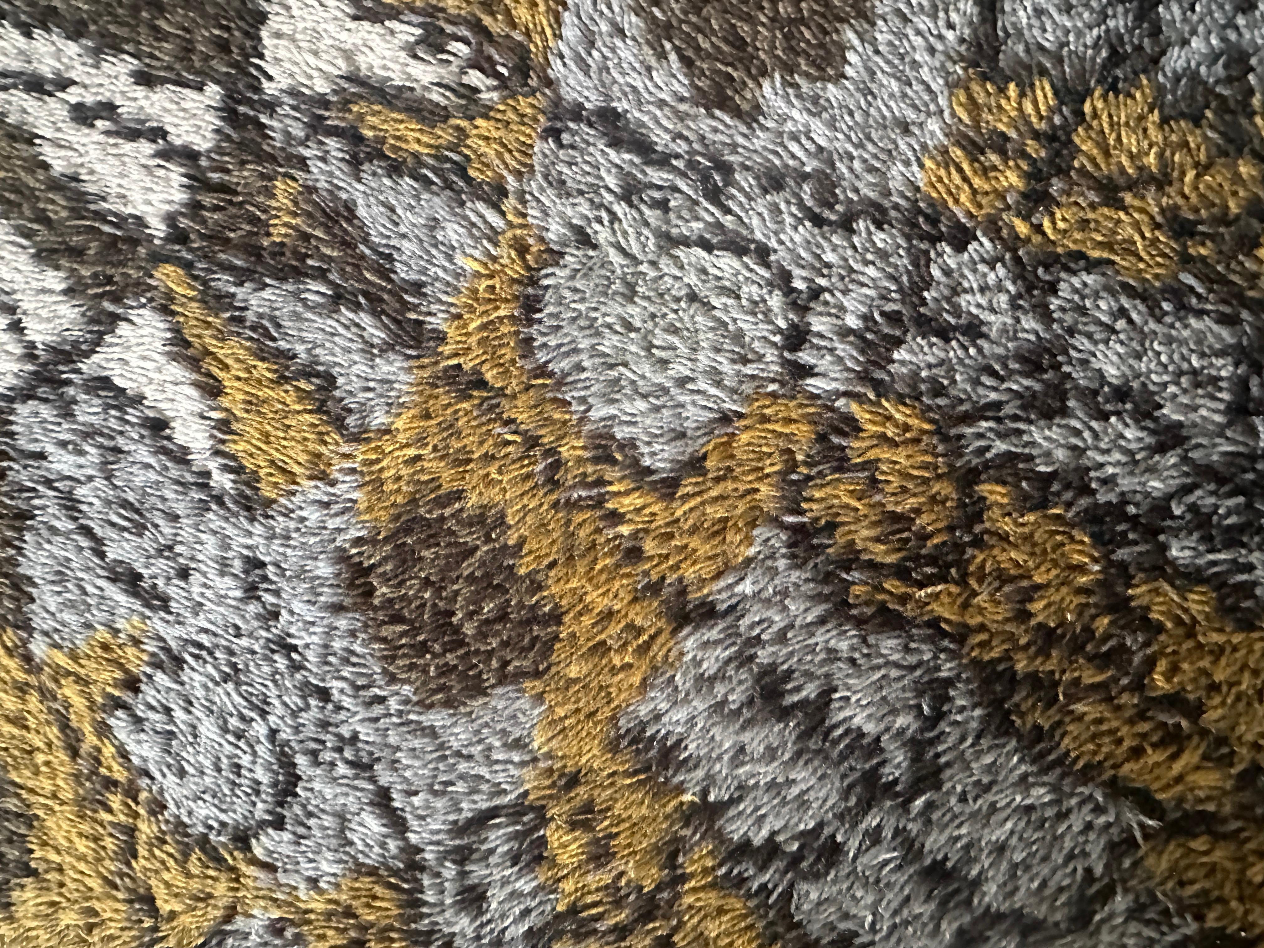 1960s Vintage Mid Century Scandinavian Rya Shagpile 