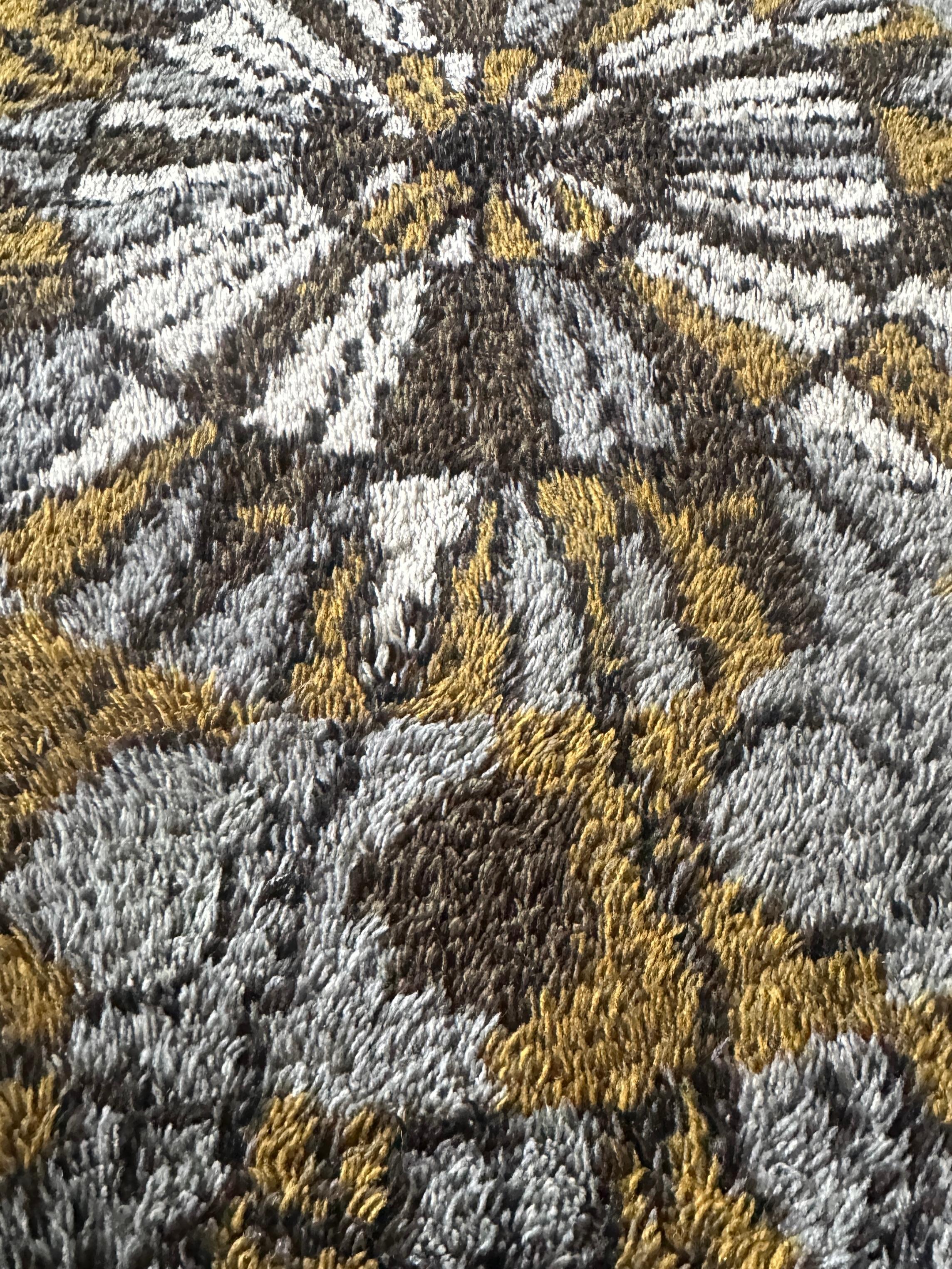 1960s Vintage Mid Century Scandinavian Rya Shagpile 