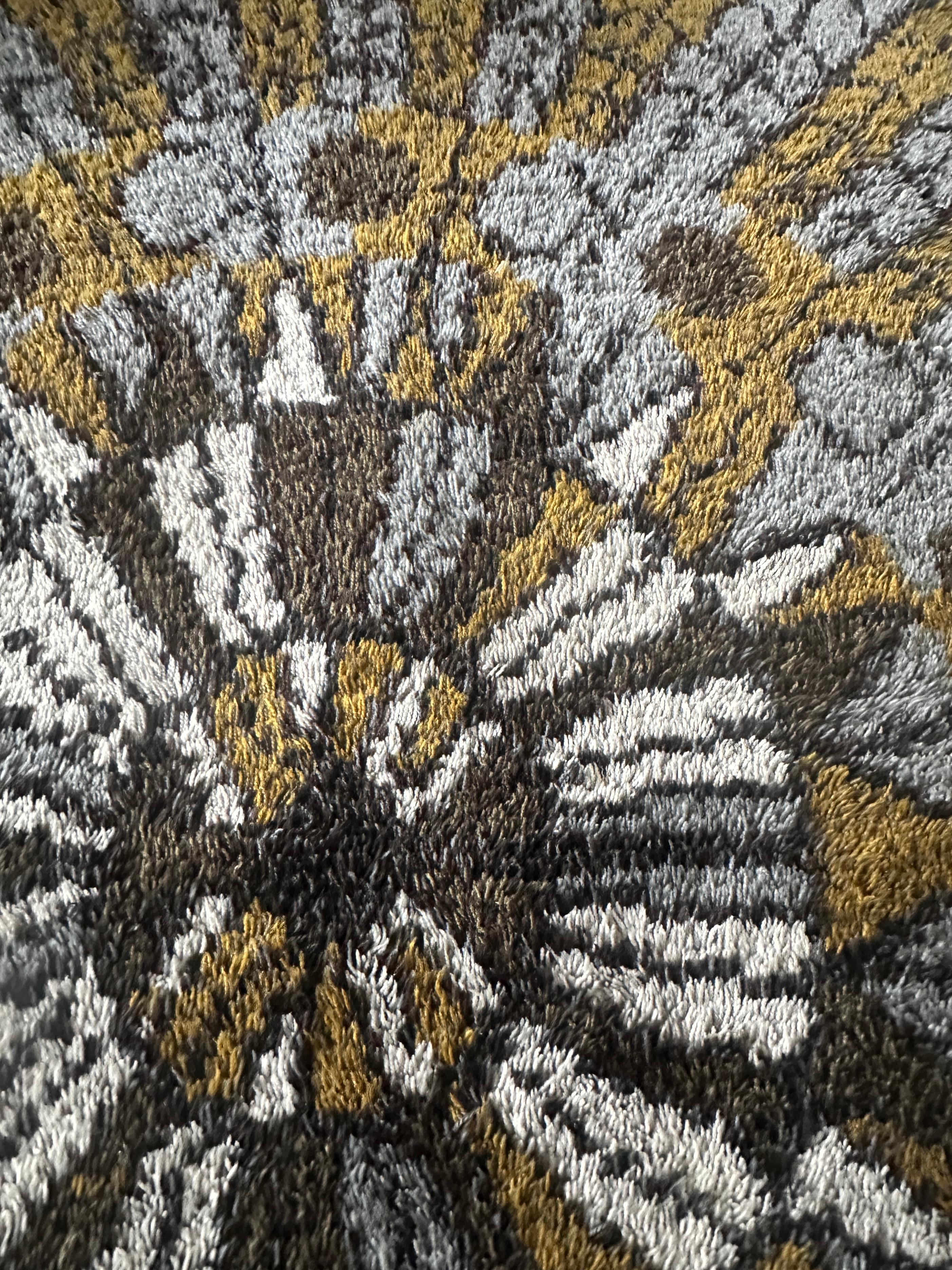 1960s Vintage Mid Century Scandinavian Rya Shagpile 