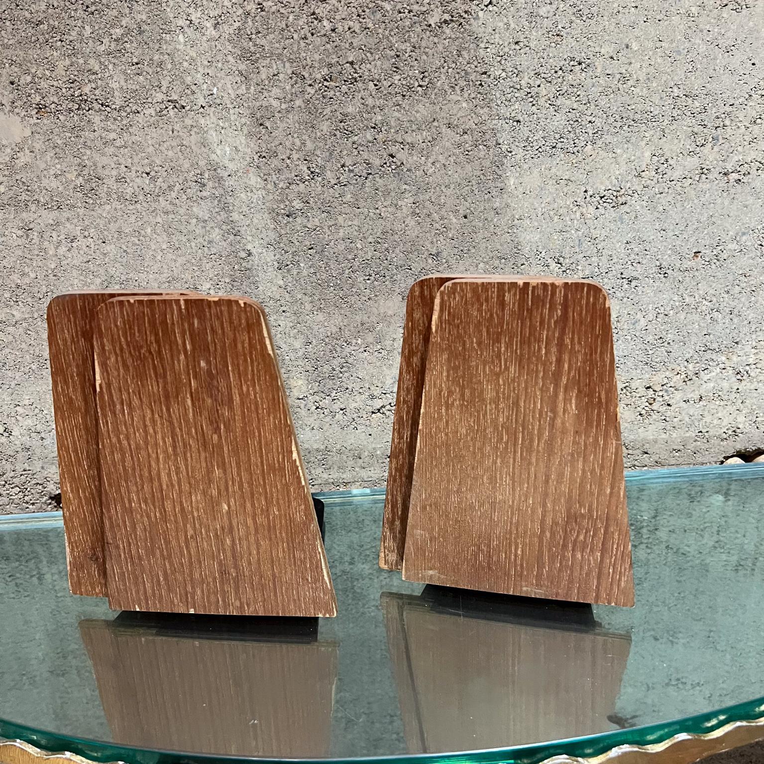 1960s Vintage Midcentury Double Panel Teak Bookends For Sale 5
