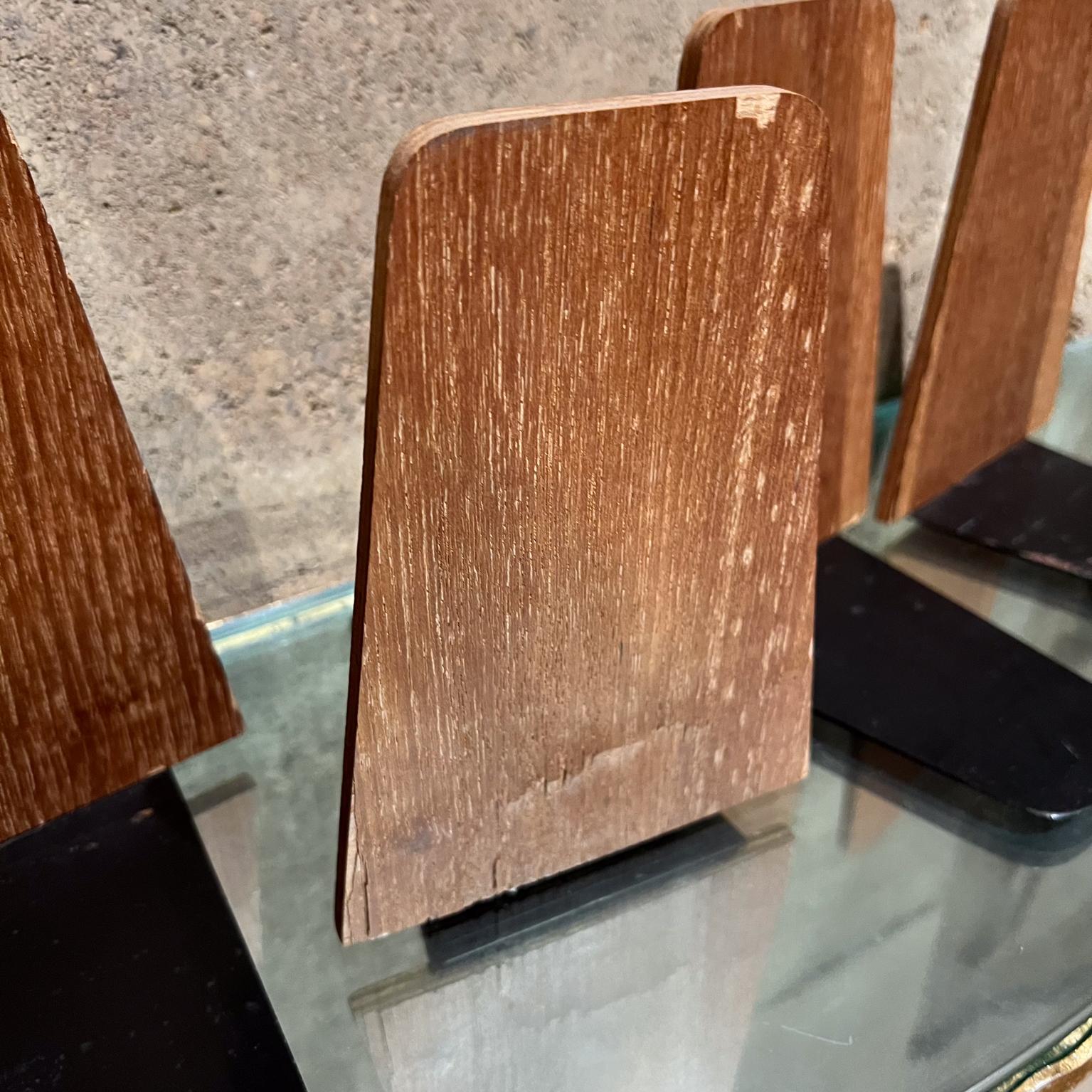1960s Vintage Midcentury Double Panel Teak Bookends For Sale 6