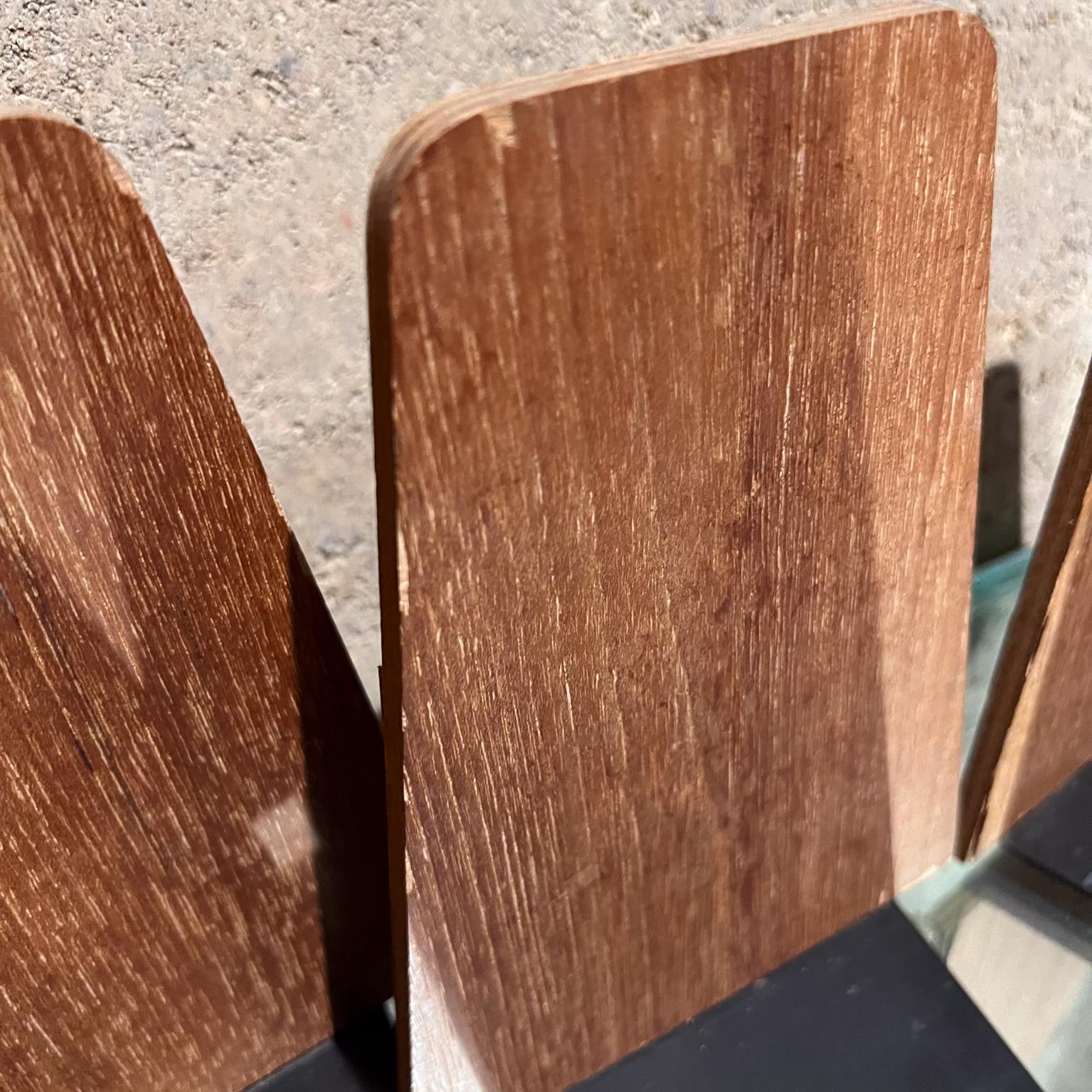 1960s Vintage Midcentury Double Panel Teak Bookends For Sale 3