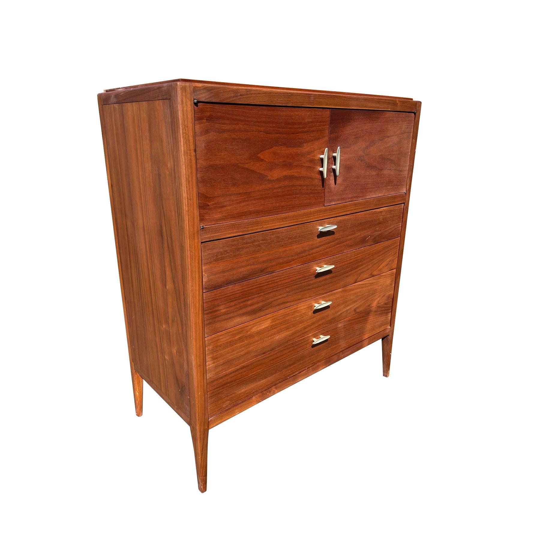 Americano 1960 Vintage Moderno Paul McCobb Stile Comò alto Highboy in vendita